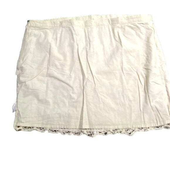 Gap Beige Netted Mini Skirt with Lining 100% Cotton Sz Lg - Picture 3 of 8